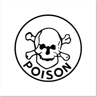 Deadly Elegance - Poison Skull and Crossbones Posters and Art